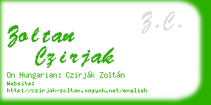 zoltan czirjak business card